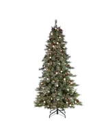 Sterling 7.5Ft. Pre-Lit Mixed Needle Arcadia Fir Tree with 95 G40 Led Glass Bulbs