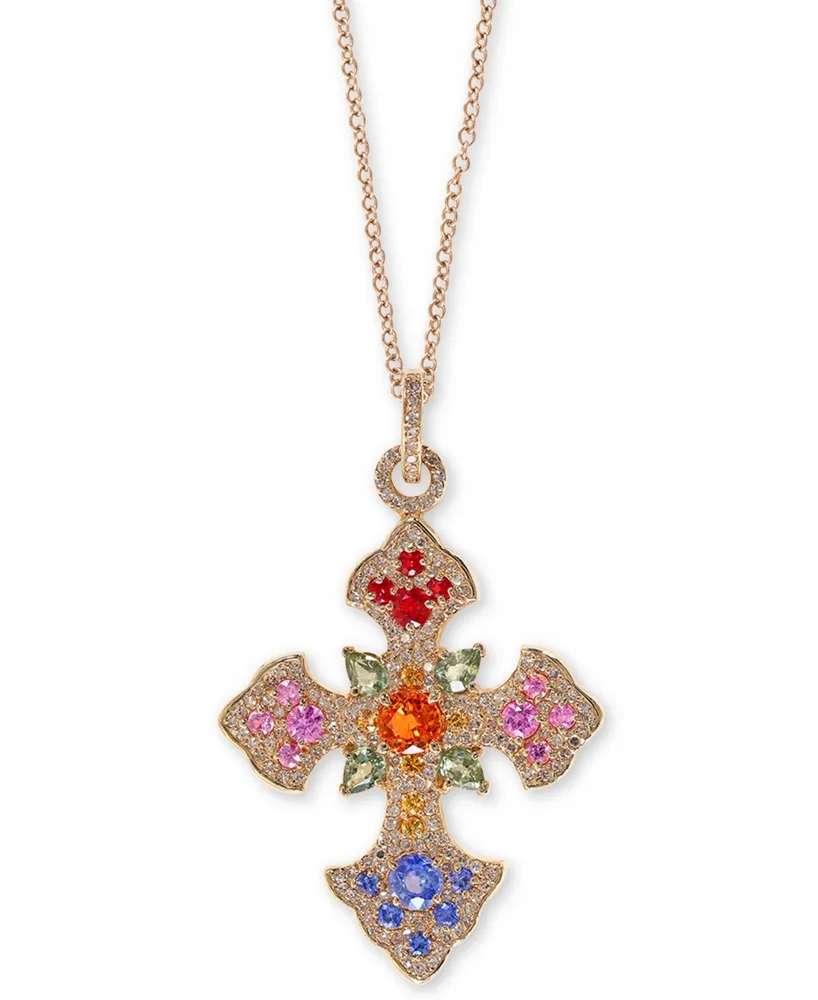 Large Celtic Cross Necklace with 12mm Persian Lapus Copper Gemstone - From  War to Peace