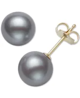 Belle de Mer Cultured Freshwater Pearl Stud Earrings (7mm) 14k Gold