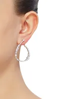 Arabella Cubic Zirconia Teardrop Drop Earrings in Sterling Silver