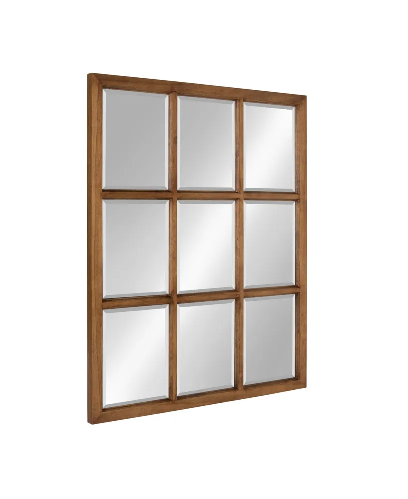 Kate and Laurel Hogan 9 Windowpane Wood Wall Mirror - 26" x 32"