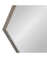 Kate and Laurel Rhodes Framed Hexagon Wall Mirror