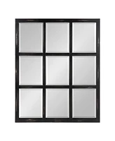 Kate and Laurel Hogan 9 Windowpane Wood Wall Mirror - 26" x 32"