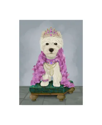 Fab Funky West Highland Terrier with Tiara Canvas Art