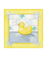 Megan Meagher Small Rubber Duck Ii Childrens Art Canvas Art - 15.5" x 21"