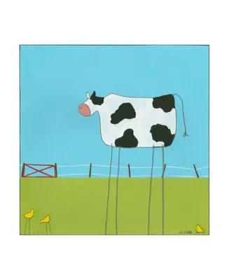June Erica Vess Stick leg Cow Ii Childrens Art Canvas Art