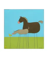 June Erica Vess Stick leg Horse Ii Childrens Art Canvas Art - 36.5" x 48"