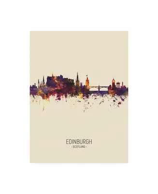 Michael Tompsett Edinburgh Scotland Skyline Portrait Iii Canvas Art