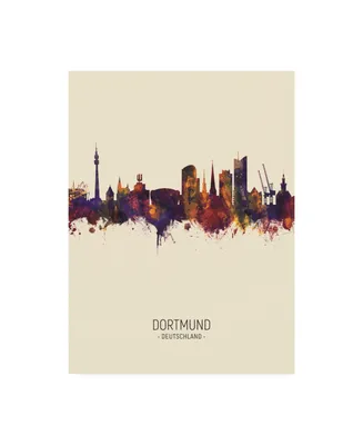 Michael Tompsett Dortmund Germany Skyline Portrait Iii Canvas Art