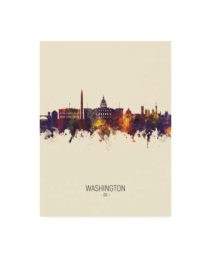 Michael Tompsett Washington Dc Skyline Portrait Iii Canvas Art - 27" x 33.5"