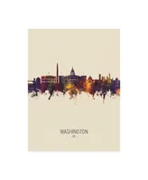 Michael Tompsett Washington Dc Skyline Portrait Iii Canvas Art - 27" x 33.5"