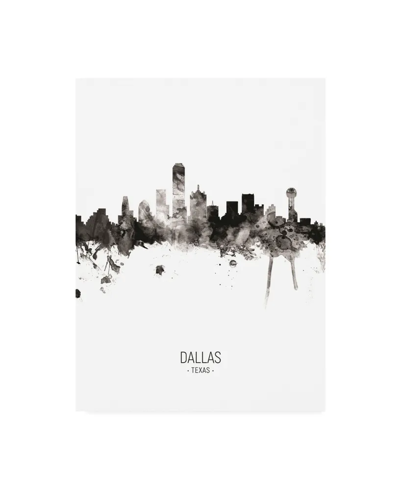 Michael Tompsett Dallas Texas Skyline Portrait Ii Canvas Art