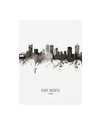 Michael Tompsett Fort Worth Texas Skyline Portrait Ii Canvas Art