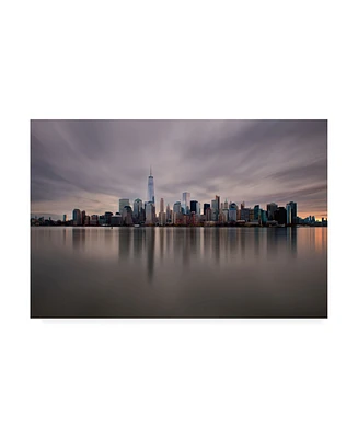 David Ayash Dawn over Downtown Manhattan Canvas Art - 27" x 33.5"