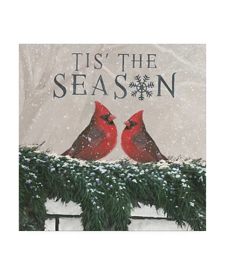James Wiens Christmas Affinity X Two Birds Canvas Art - 15.5" x 21"