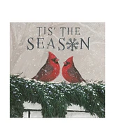 James Wiens Christmas Affinity X Two Birds Canvas Art - 15.5" x 21"