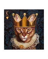 Lucia Hefferna King of Hearts Cat Canvas Art - 19.5" x 26"