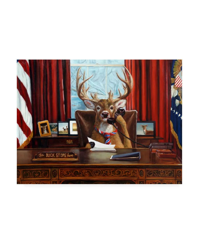 Lucia Hefferna The Buck Stops Here Canvas Art - 19.5" x 26"