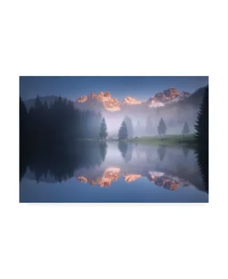 Daniel Rericha Mysterious Morning By the Lake Canvas Art - 15" x 20"