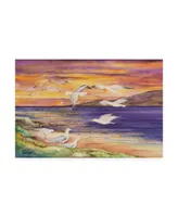 Kathleen Parr Mckenna Seagull Sunset Beach Canvas Art - 15" x 20"