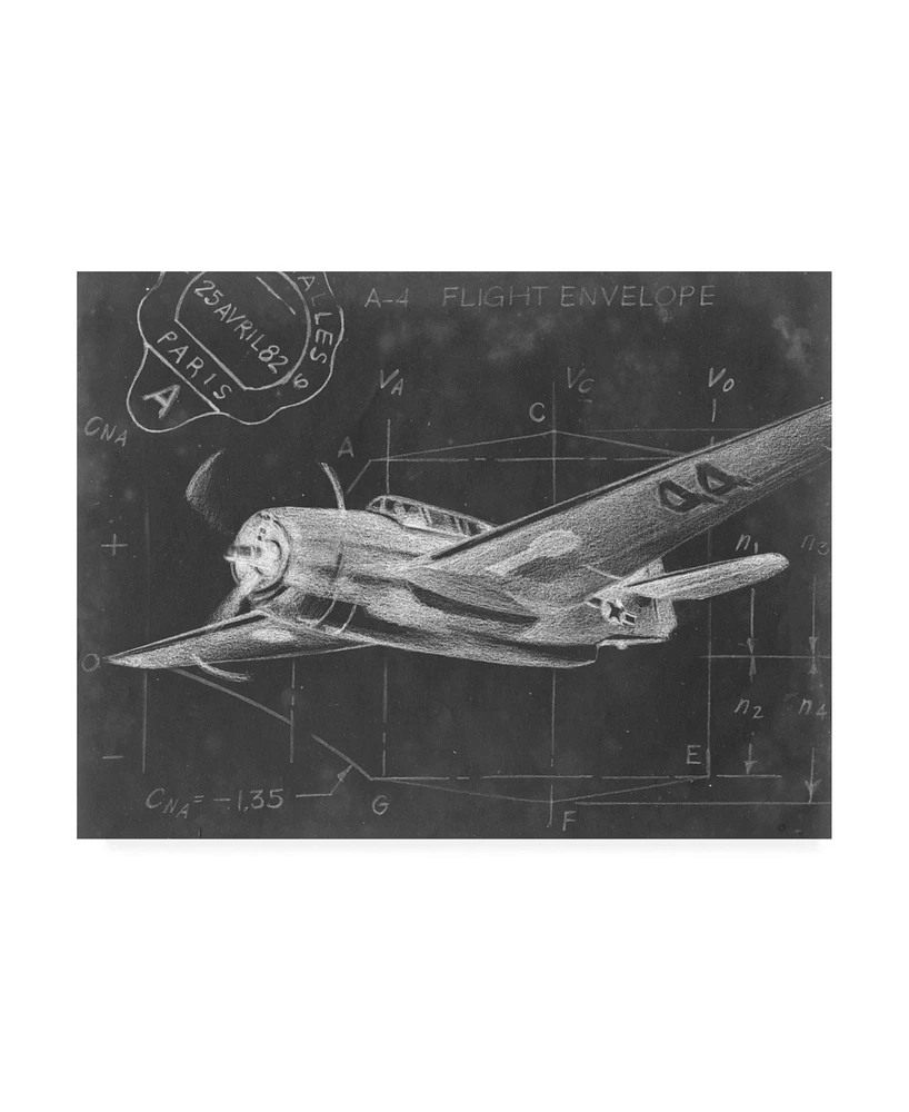 Ethan Harper Flight Schematic Ii Canvas Art - 37" x 49"