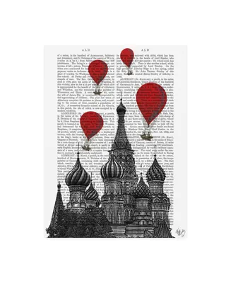 Fab Funky St Basils Cathedral and Red Hot Air Balloons Canvas Art