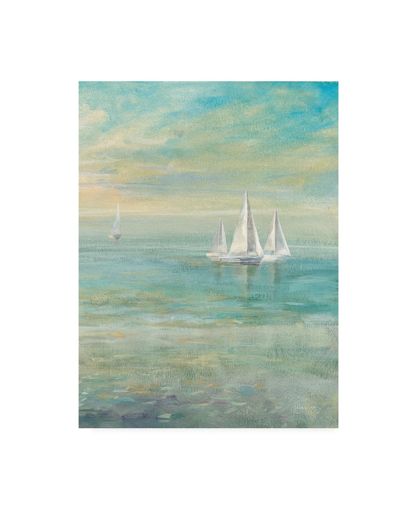 Danhui Nai Sunrise Sailboats Ii Canvas Art - 27" x 33.5"