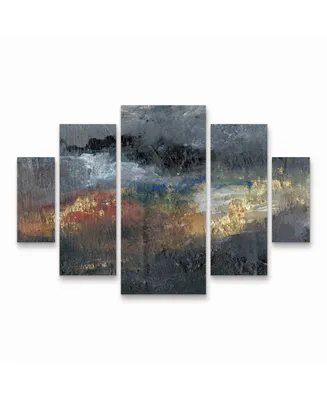 Joyce Combs Mountains in the Mist Iii Multi Panel Art Set Large Diamond - 19" x 41.5"