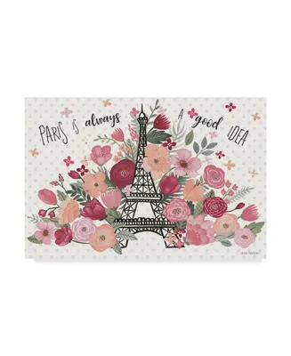 Laura Marshall Paris is Blooming I Canvas Art - 15" x 20"