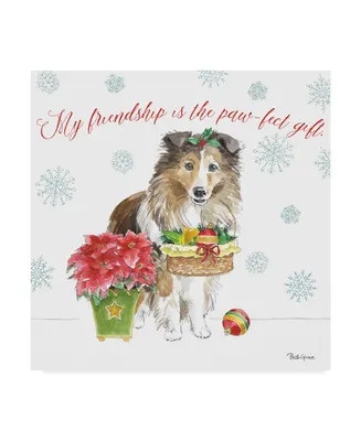 Beth Grove Holiday Paws Iii Canvas Art - 15" x 20"