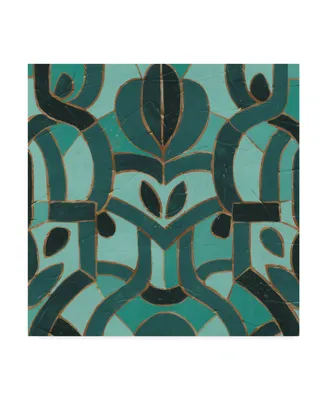 June Erica Vess Turquoise Mosaic I Canvas Art