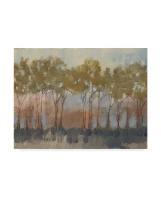 Jennifer Goldberger Ochre Tree Line I Canvas Art