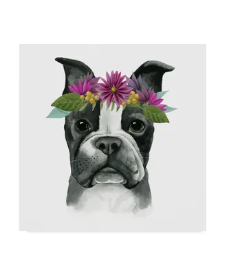 Grace Popp Flower Crown Pup Ii Canvas Art
