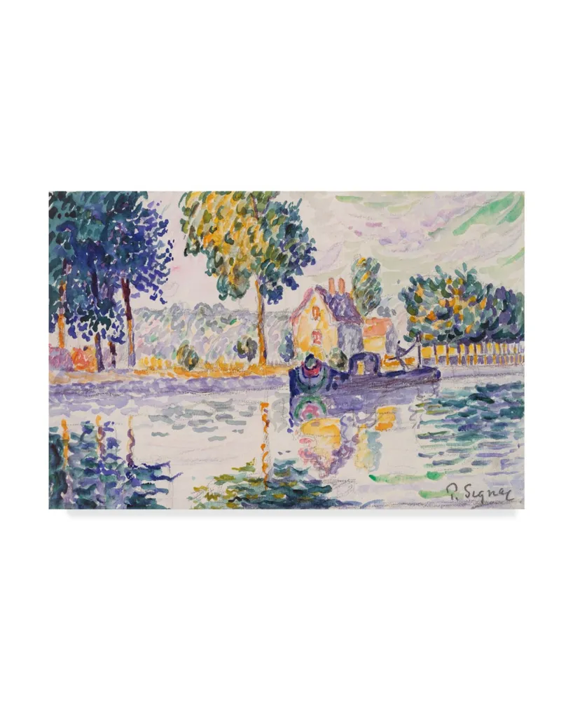 Paul Signac View of the Seine, Samois Canvas Art - 15" x 20"