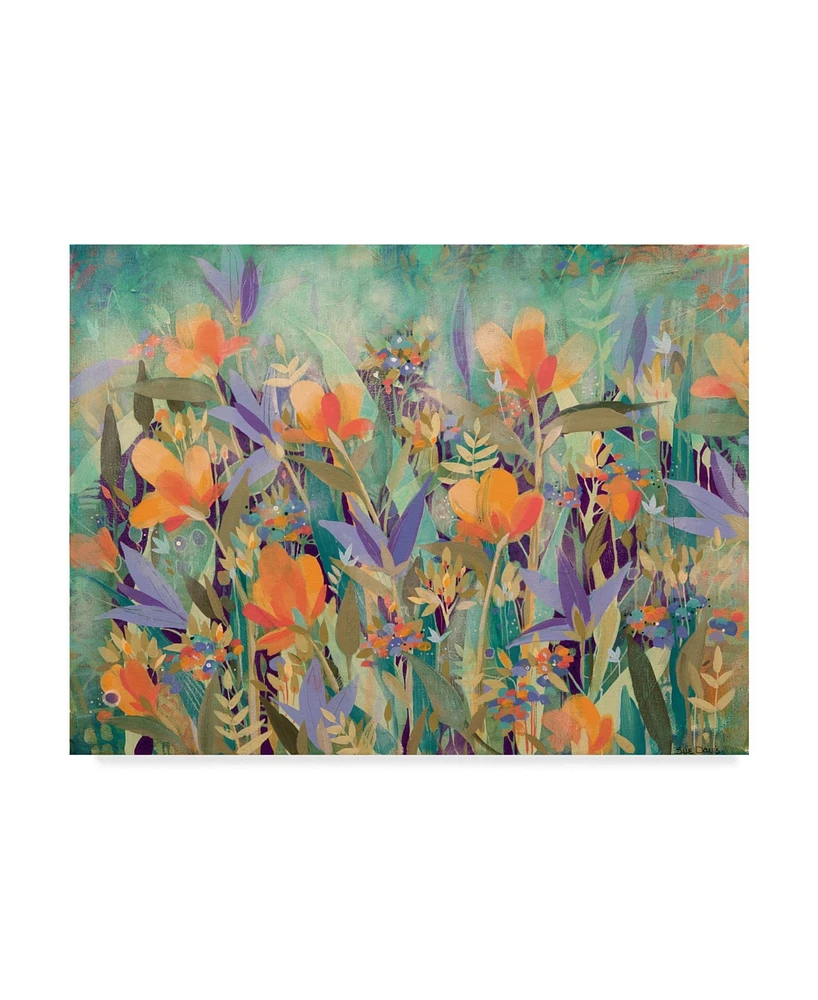 Sue Davis Summer Garden Abstract Modern Canvas Art - 20" x 25"