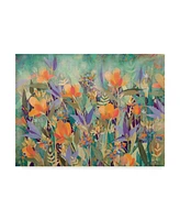 Sue Davis Summer Garden Abstract Modern Canvas Art - 20" x 25"