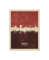 Michael Tompsett Hannover Germany Skyline Red Ii Canvas Art - 15" x 20"