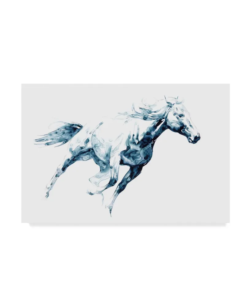 Julie T. Chapman Sapphire Gallop I Canvas Art