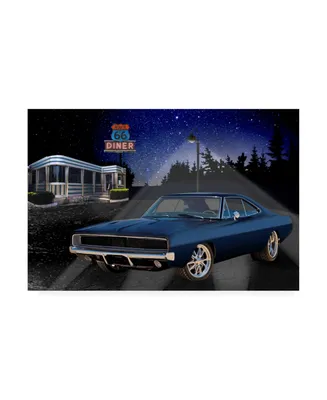 Helen Flint Diners and Cars Vi Canvas Art