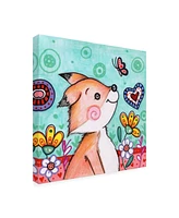 Valarie Wade Foxy friend Canvas Art - 15.5" x 21"