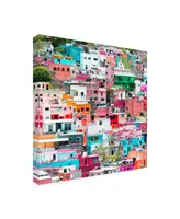 Philippe Hugonnard Viva Mexico 3 Guanajuato Colorful Cityscape Iv Canvas Art - 15.5" x 21"