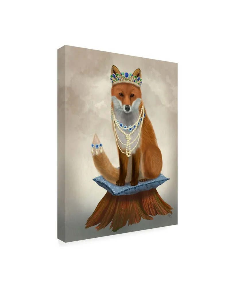 Fab Funky Fox with Tiara, Full Canvas Art