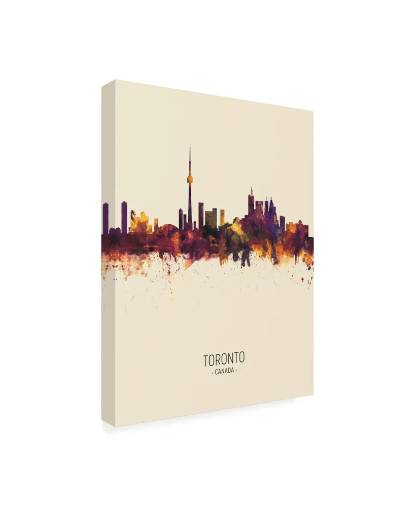 Michael Tompsett Toronto Canada Skyline Portrait Iii Canvas Art