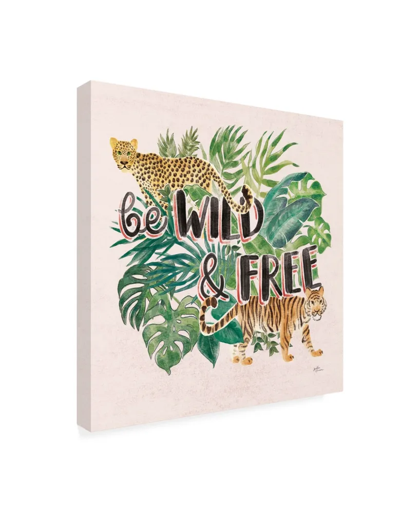Janelle Penner Jungle Vibes Vii - Be Wild and Free Pink Canvas Art