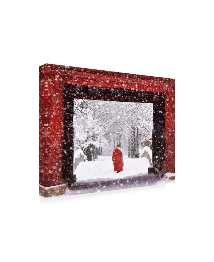 Bongok Namkoong Monk in Snowy Day Canvas Art