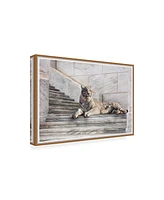 Monte Nagler Tiger on Steps Canvas Art - 20" x 25"