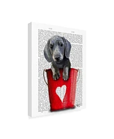 Fab Funky Buckets of Love Dachshund Puppy Canvas Art - 19.5" x 26"