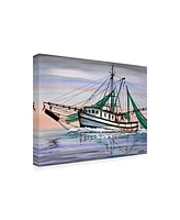 Patrick Sullivan Shrimper Out Canvas Art - 19.5" x 26"