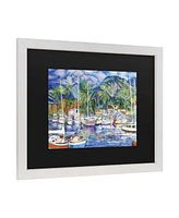 Masters Fine Art Lahaina Marina Matted Framed Art - 20" x 25"