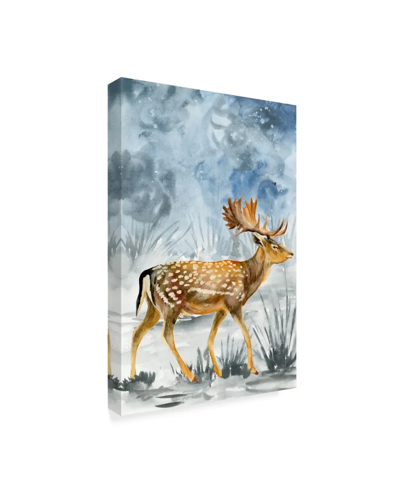 Melissa Wang Snowy Night I Canvas Art - 20" x 25"